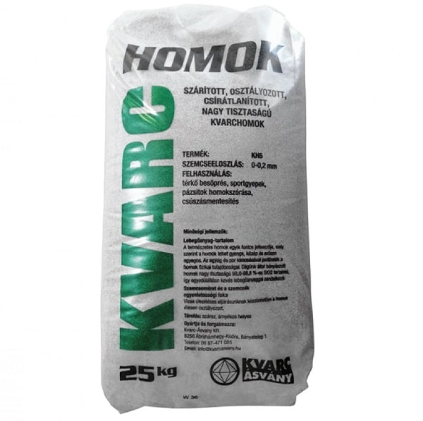 Kvarc K5 zsákos besöprő homok